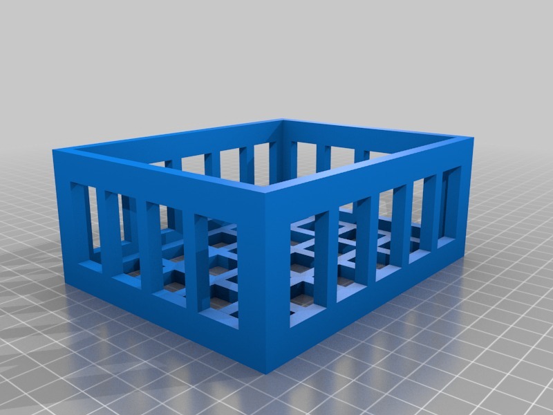 四周镂空方形收纳盒3D打印模型