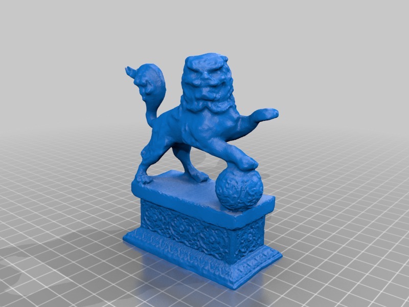 守护石狮子3D打印模型