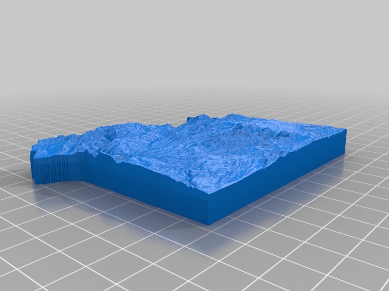 黄石国家公园3d地形模型3D打印模型