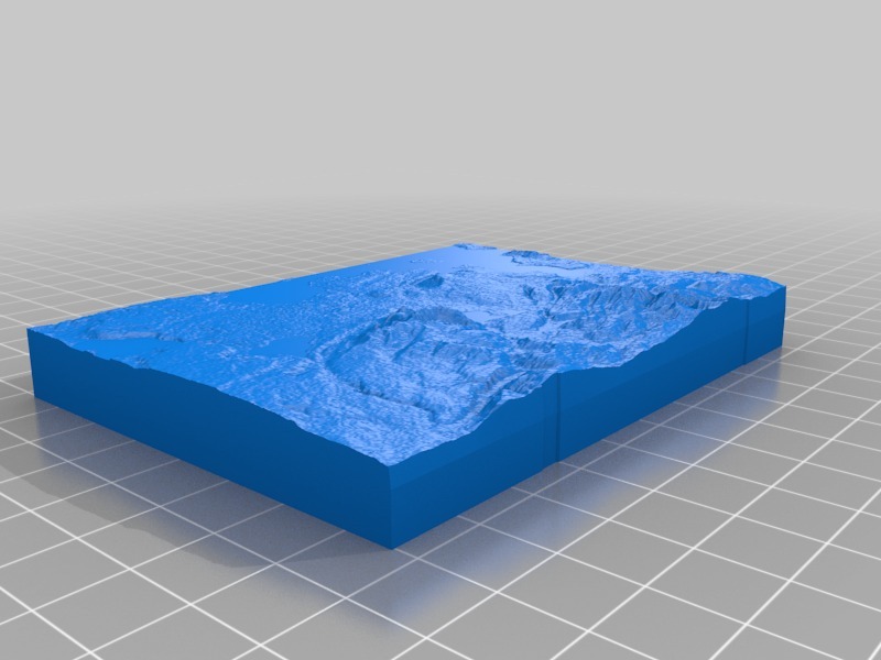 黄石国家公园3d地形模型3D打印模型
