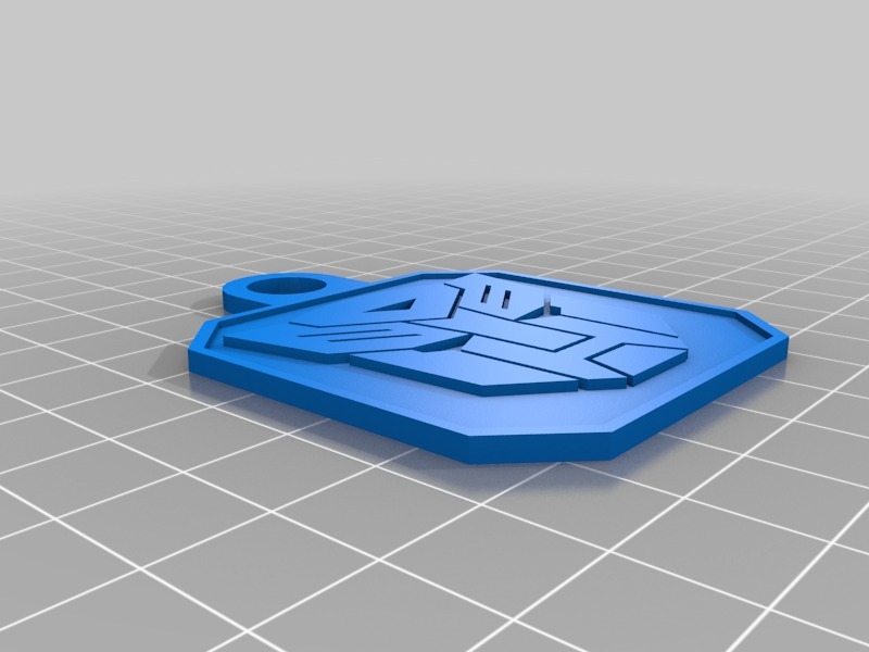 变形金刚logo钥匙扣3D打印模型