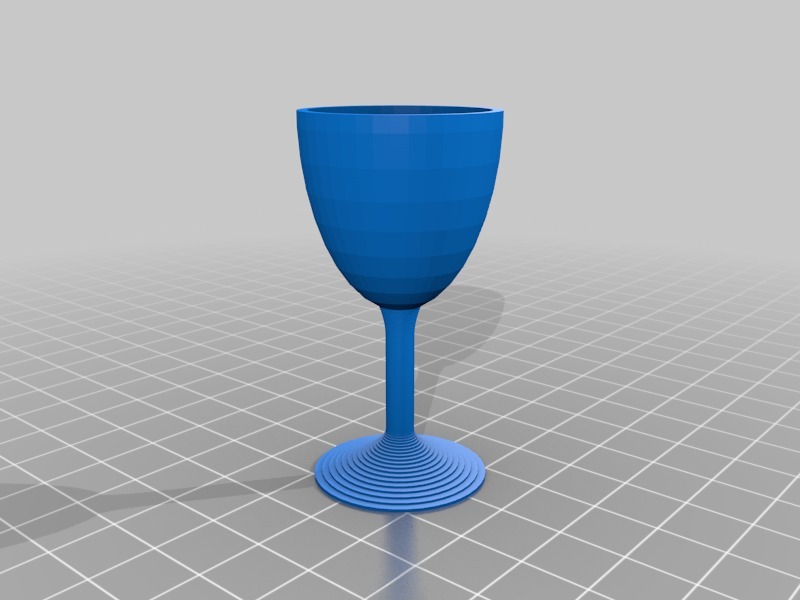 简易红酒高脚杯3D打印模型