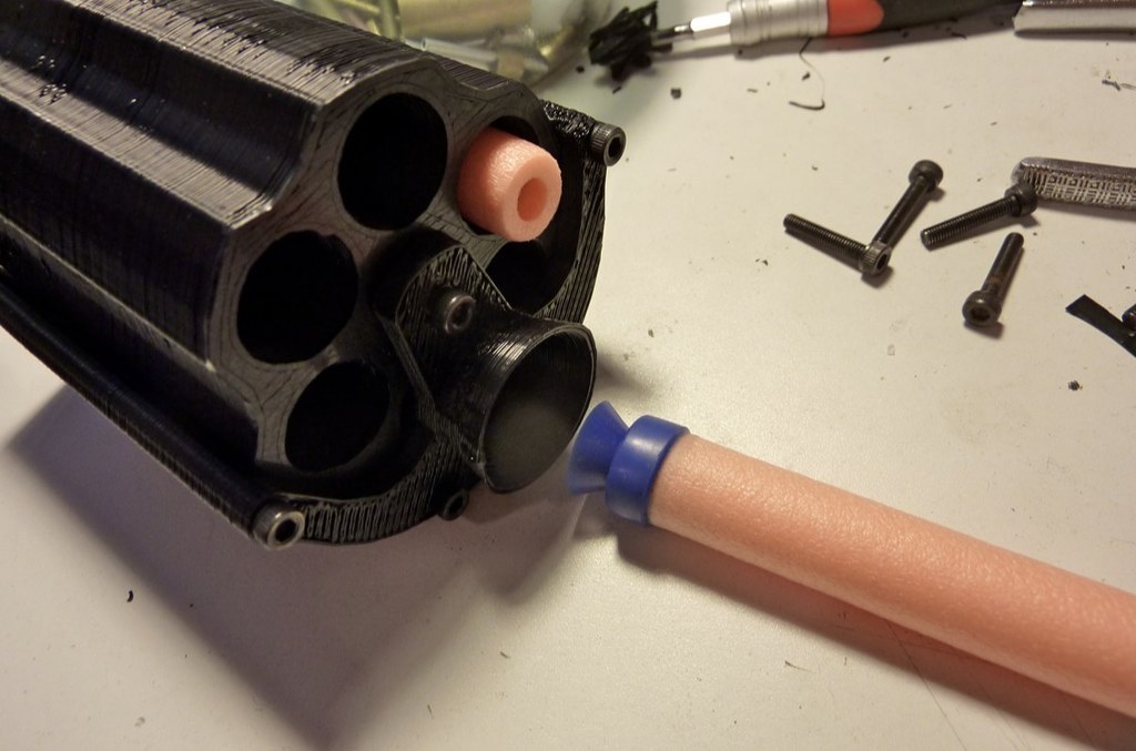 Nerf blowgun左轮手枪3D打印模型
