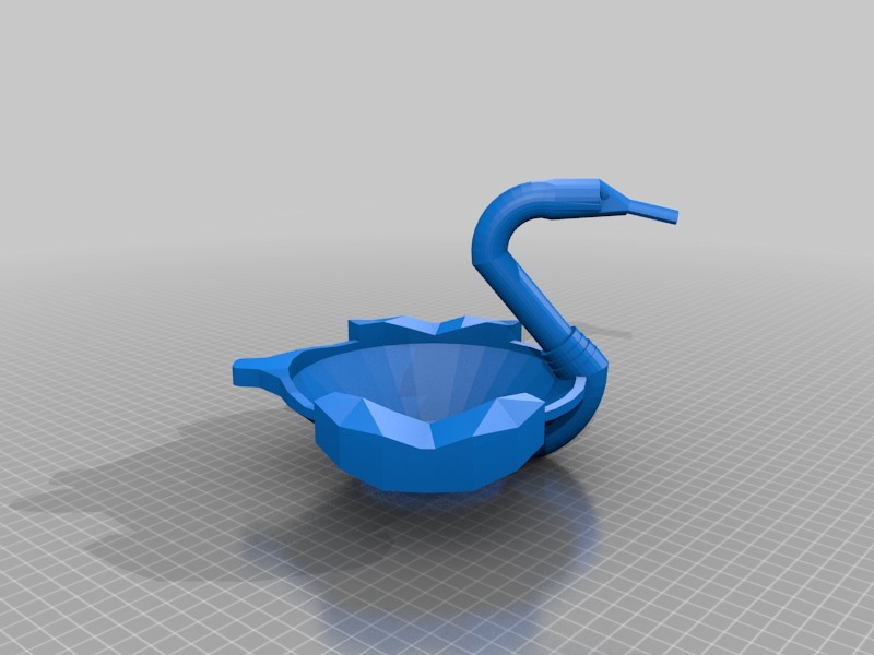 天鹅造型花盆3D打印模型