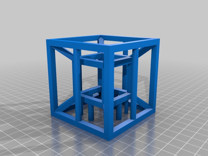 四维超立方体3D打印模型
