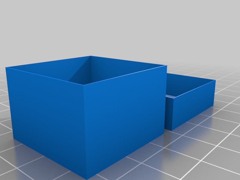 带盖方形收纳盒3D打印模型