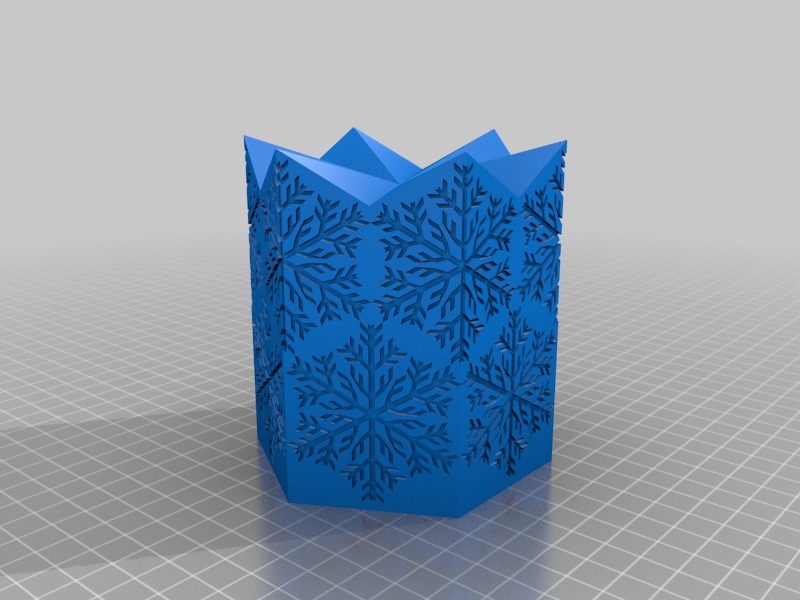雪花灯架3D打印模型