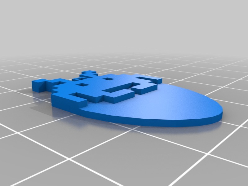 太空入侵者吉他弹片3D打印模型