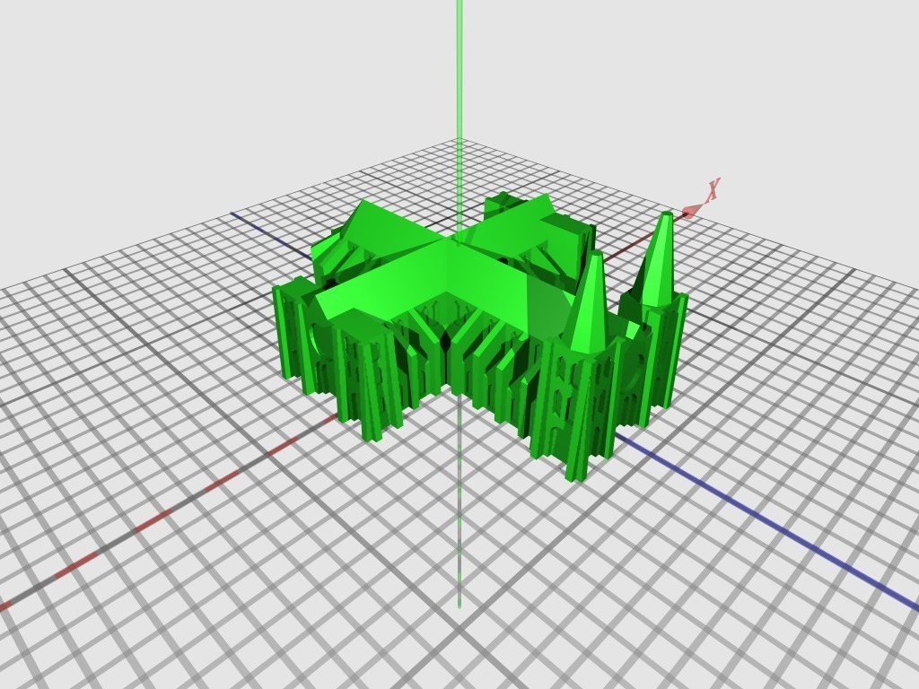 迷你巴黎圣母院3D打印模型