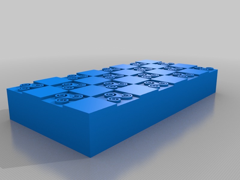 棋盘盒3D打印模型