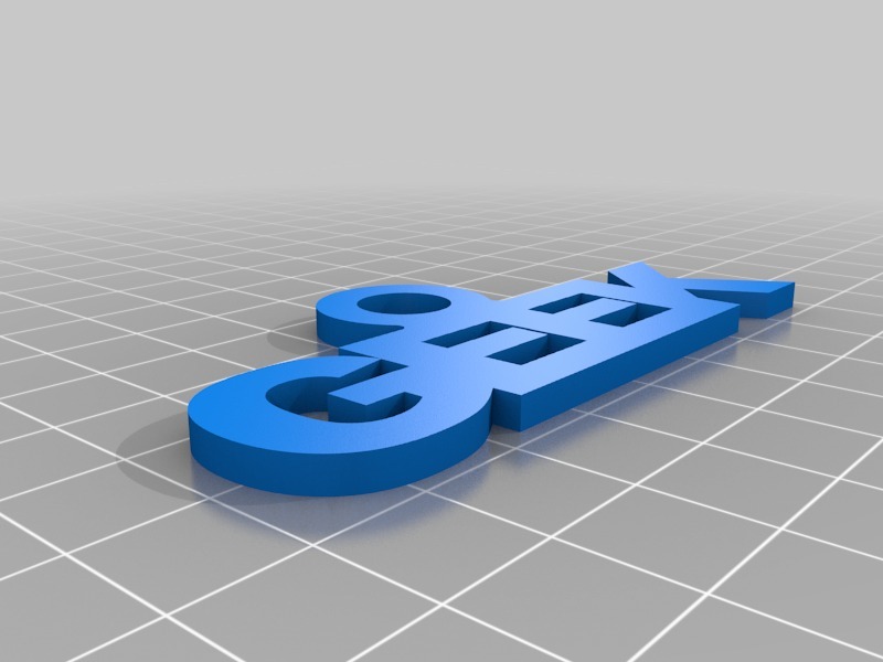 极客的钥匙链3D打印模型