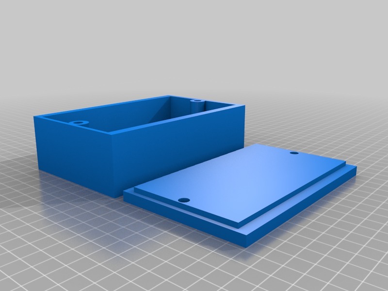 长方体带盖固定栓收纳盒3D打印模型