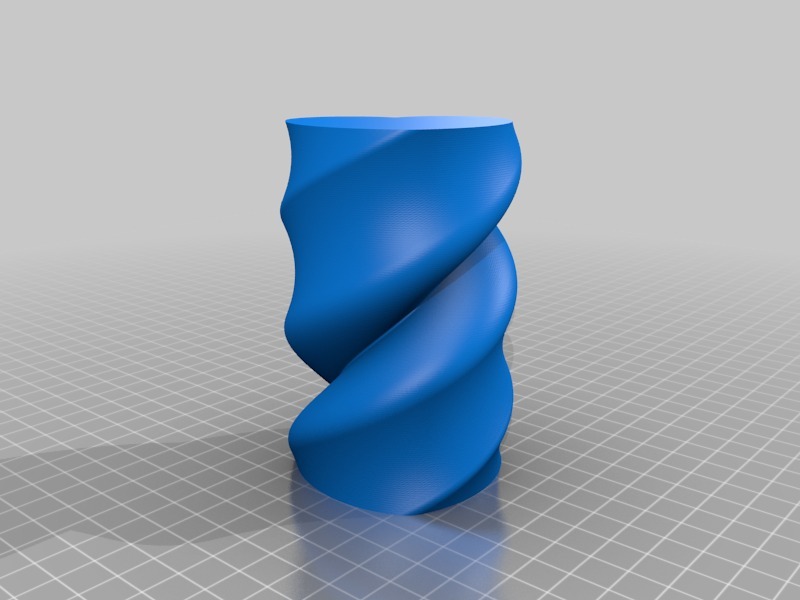 扭曲的心形花瓶3D打印模型