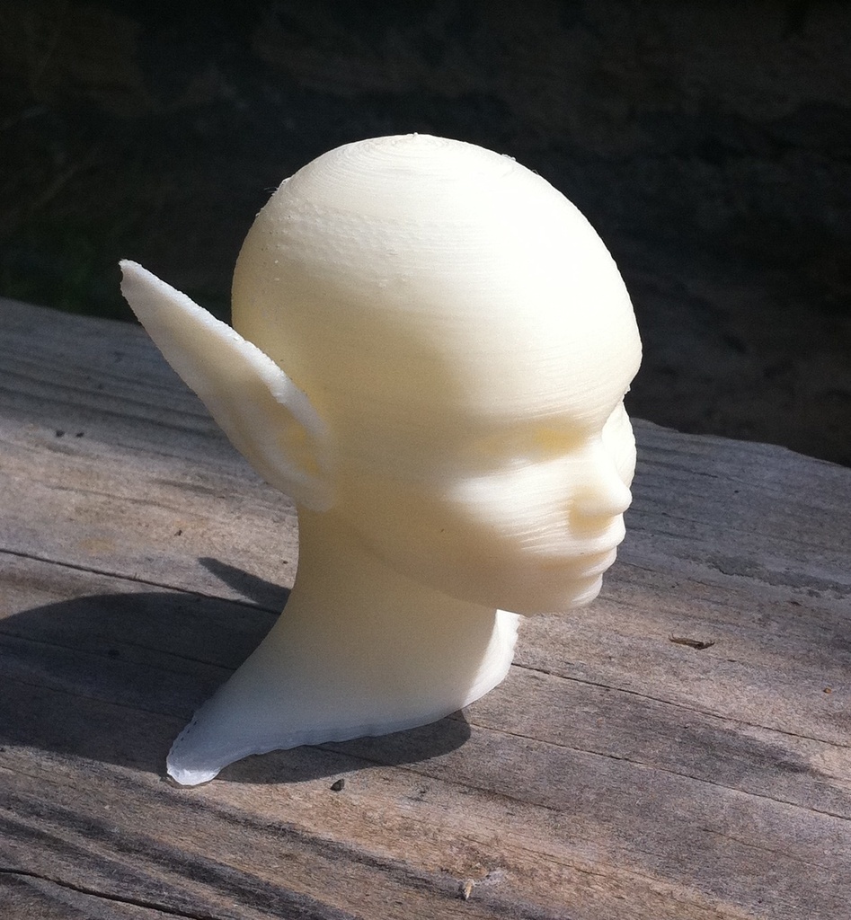 精灵女孩半身雕塑3D打印模型