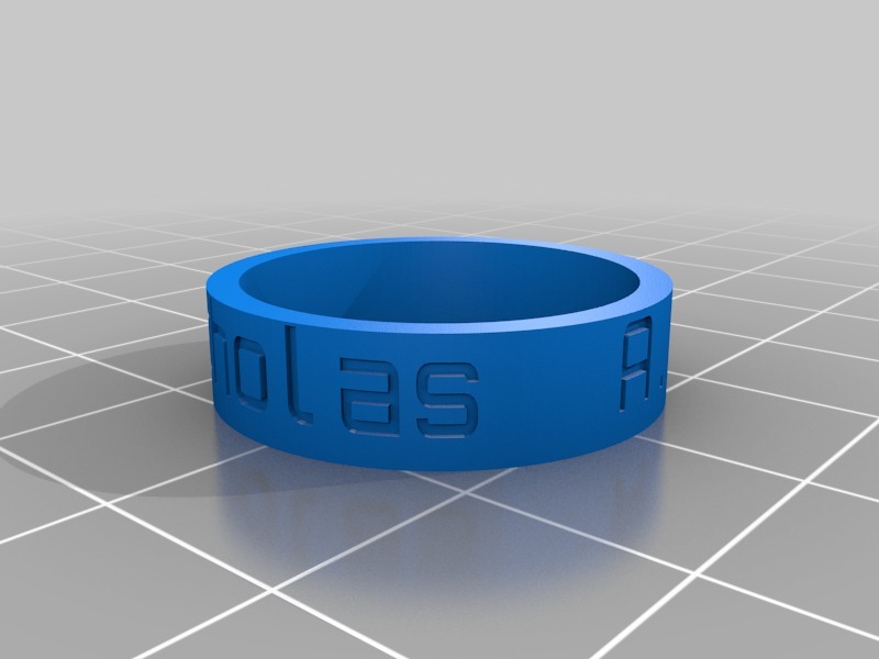 名字戒指3D打印模型