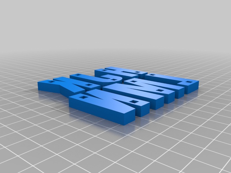 字母磁铁3D打印模型
