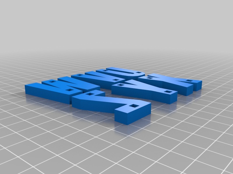 字母磁铁3D打印模型