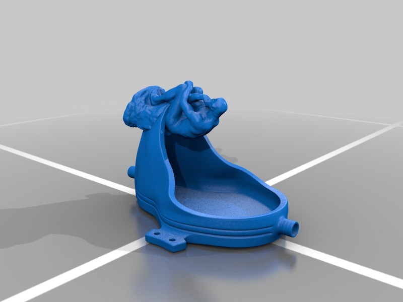 思考者喷泉3D打印模型