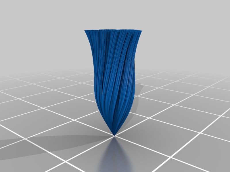扭曲花瓶3D打印模型
