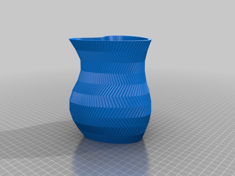 罗纹花瓶3D打印模型
