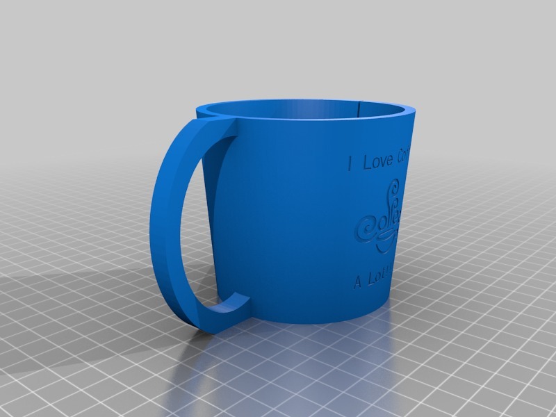 可定制的咖啡杯3D打印模型