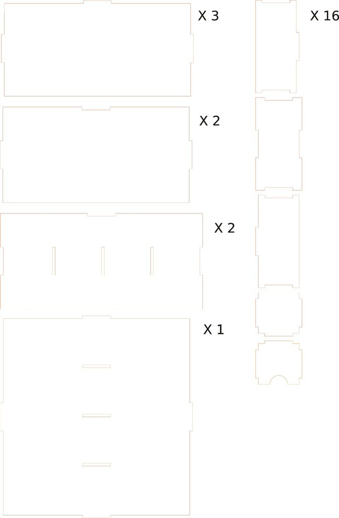 十六个抽屉3D打印模型