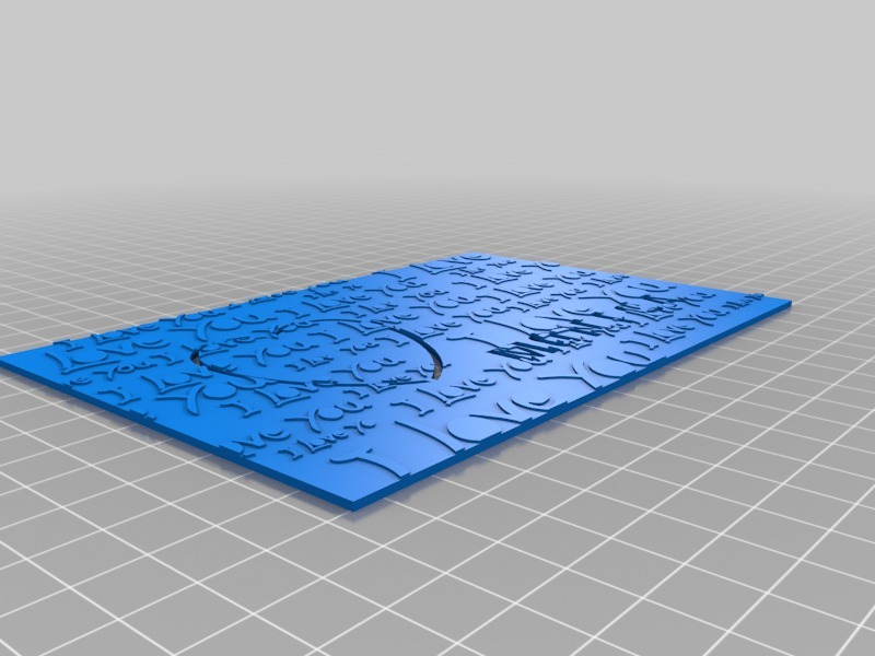 我定制的3d情人节卡片3D打印模型