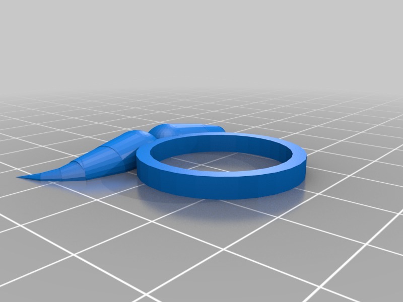 长胡子的戒指3D打印模型