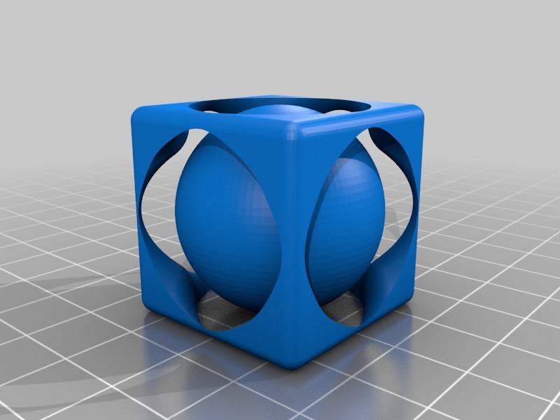 块与球3D打印模型