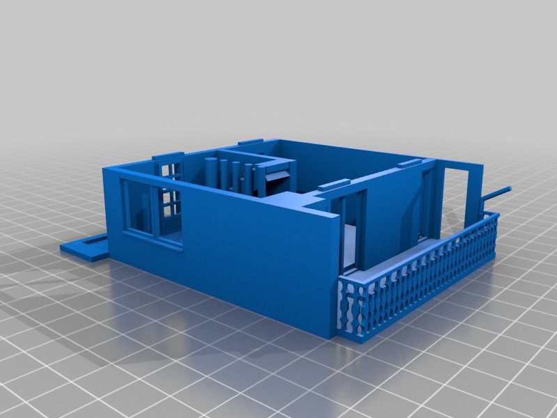 微型版本的房子3D打印模型