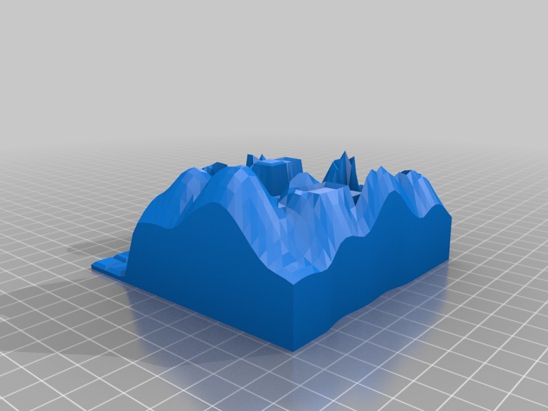 山峰游戏板3D打印模型
