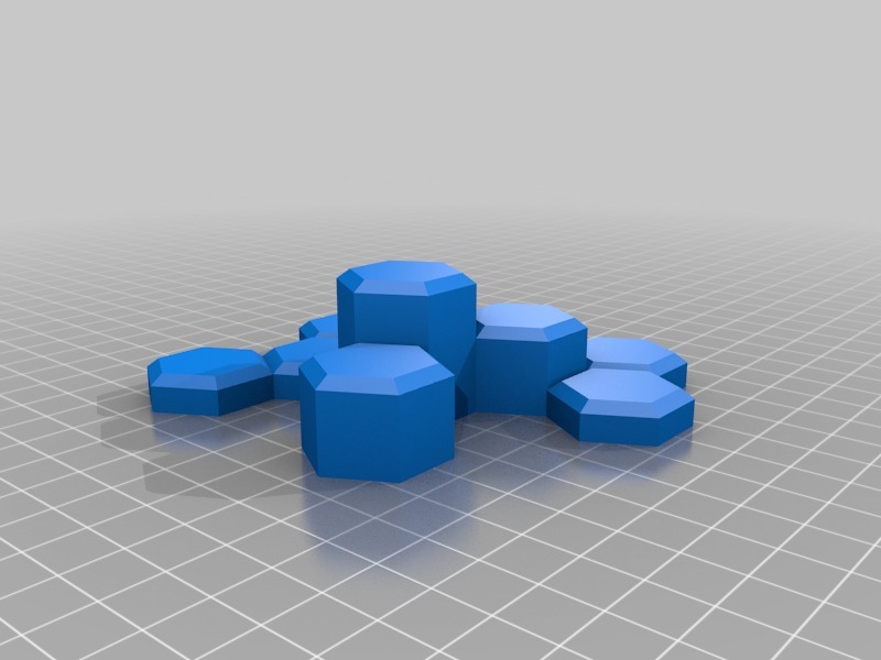 六角砖游戏套装3D打印模型