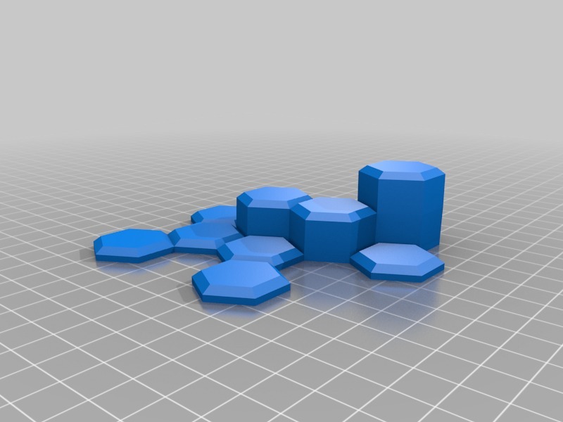 六角砖游戏套装3D打印模型