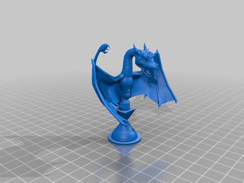 龙造型国际象棋3D打印模型