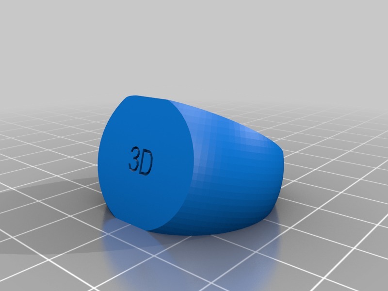 刻印字母的环3D打印模型