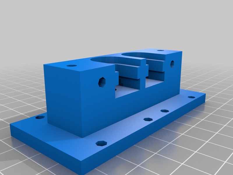 孟德尔双热端安装3D打印模型