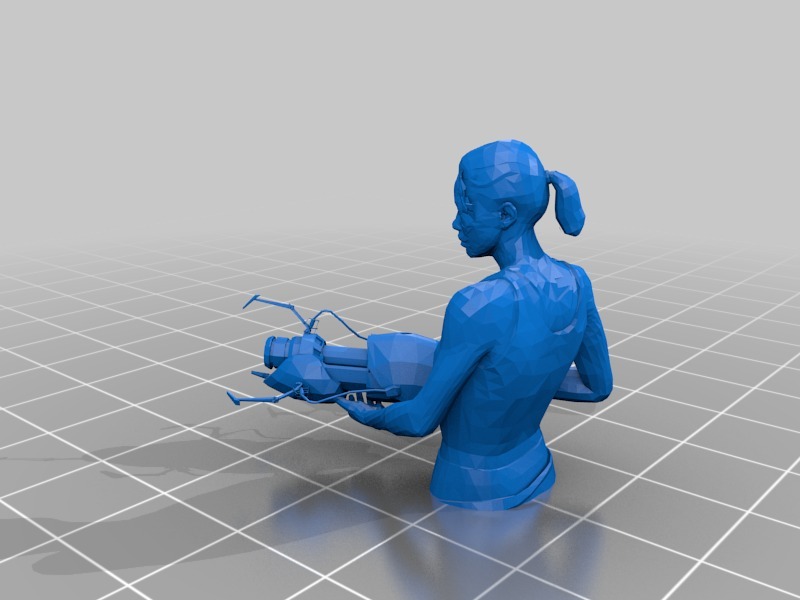 帅气女战士手办3D打印模型