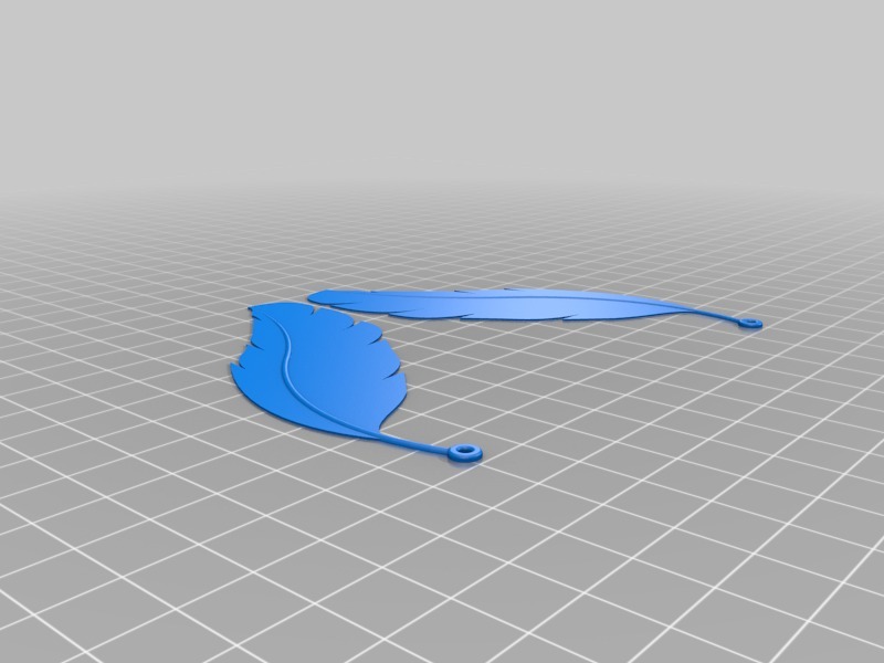 羽毛造型耳环3D打印模型