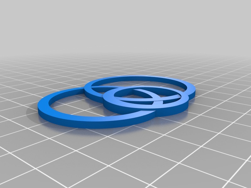 三环项链坠3D打印模型