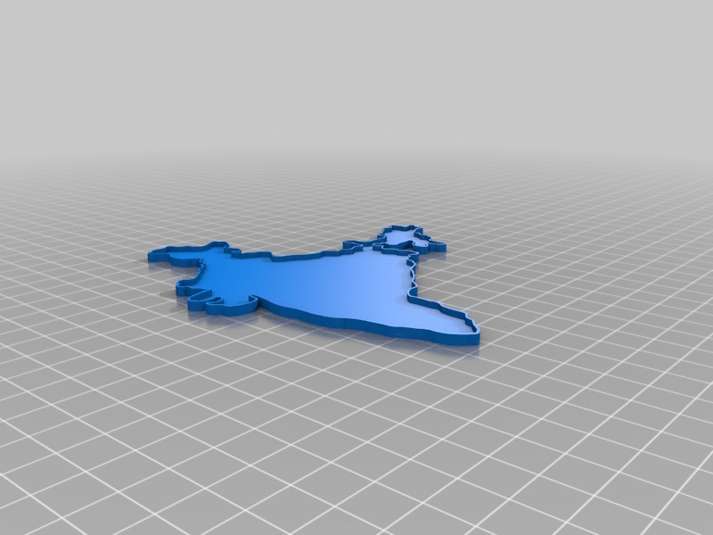印度3D地图拼图3D打印模型