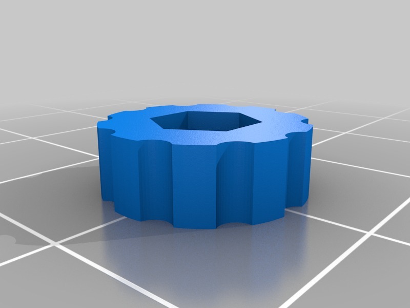 M3六角头螺钉的指轮3D打印模型