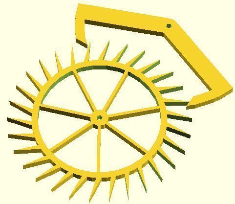 闹钟齿轮3D打印模型