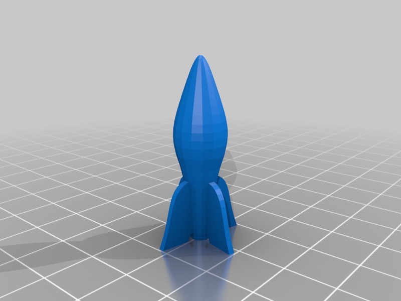 复古火箭3D打印模型
