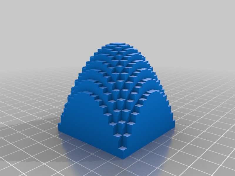 一个离散的抛物面3D打印模型