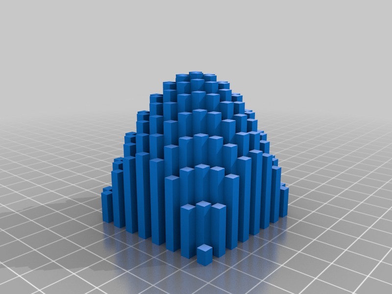 一个离散的抛物面3D打印模型