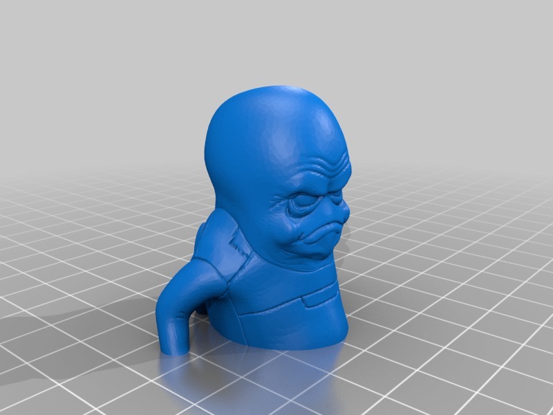 镀金的玩具外星人3D打印模型