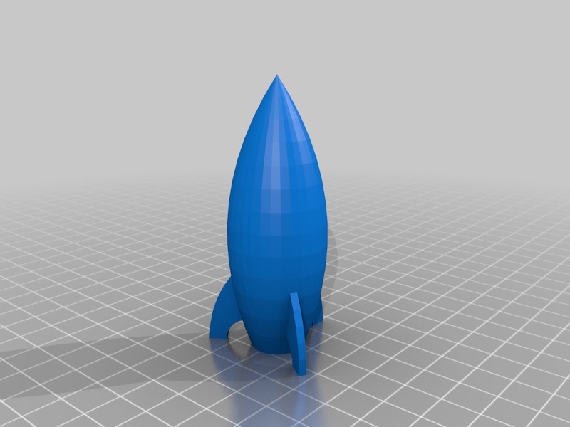 卡通火箭3D打印模型