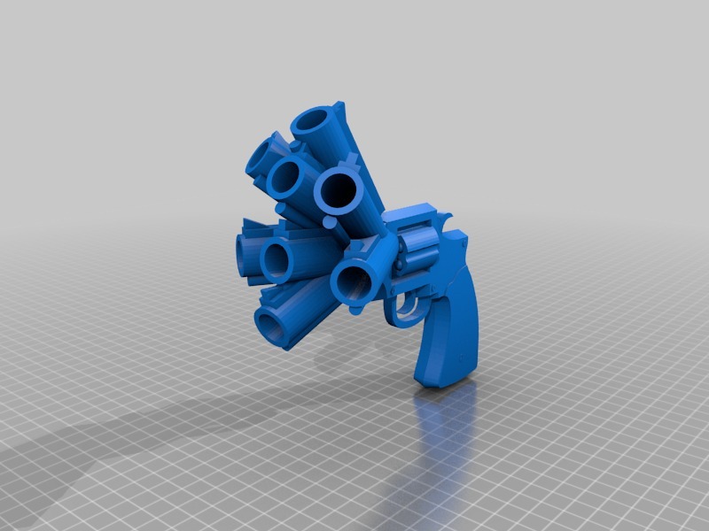 夸张造型的枪3D打印模型