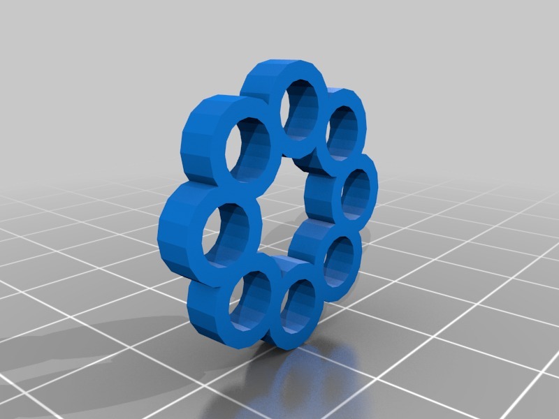 8孔轴承座圈3D打印模型