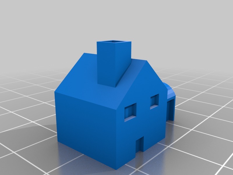 升级的3D房子模型3D打印模型